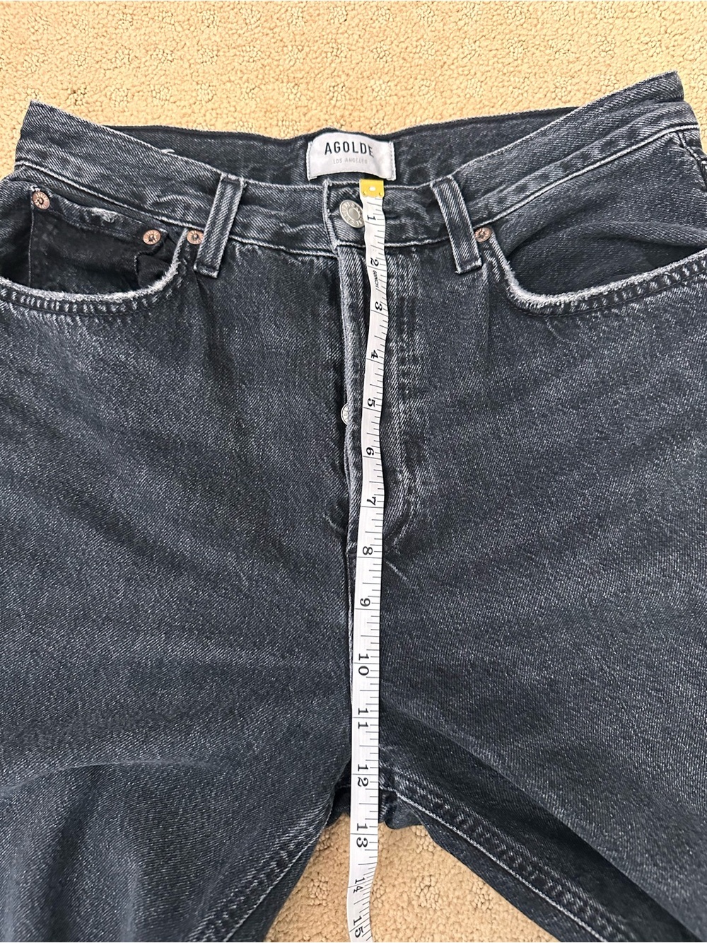 Agolde Black Low Slung Baggy Jeans Size 26. - Picture 6 of 7